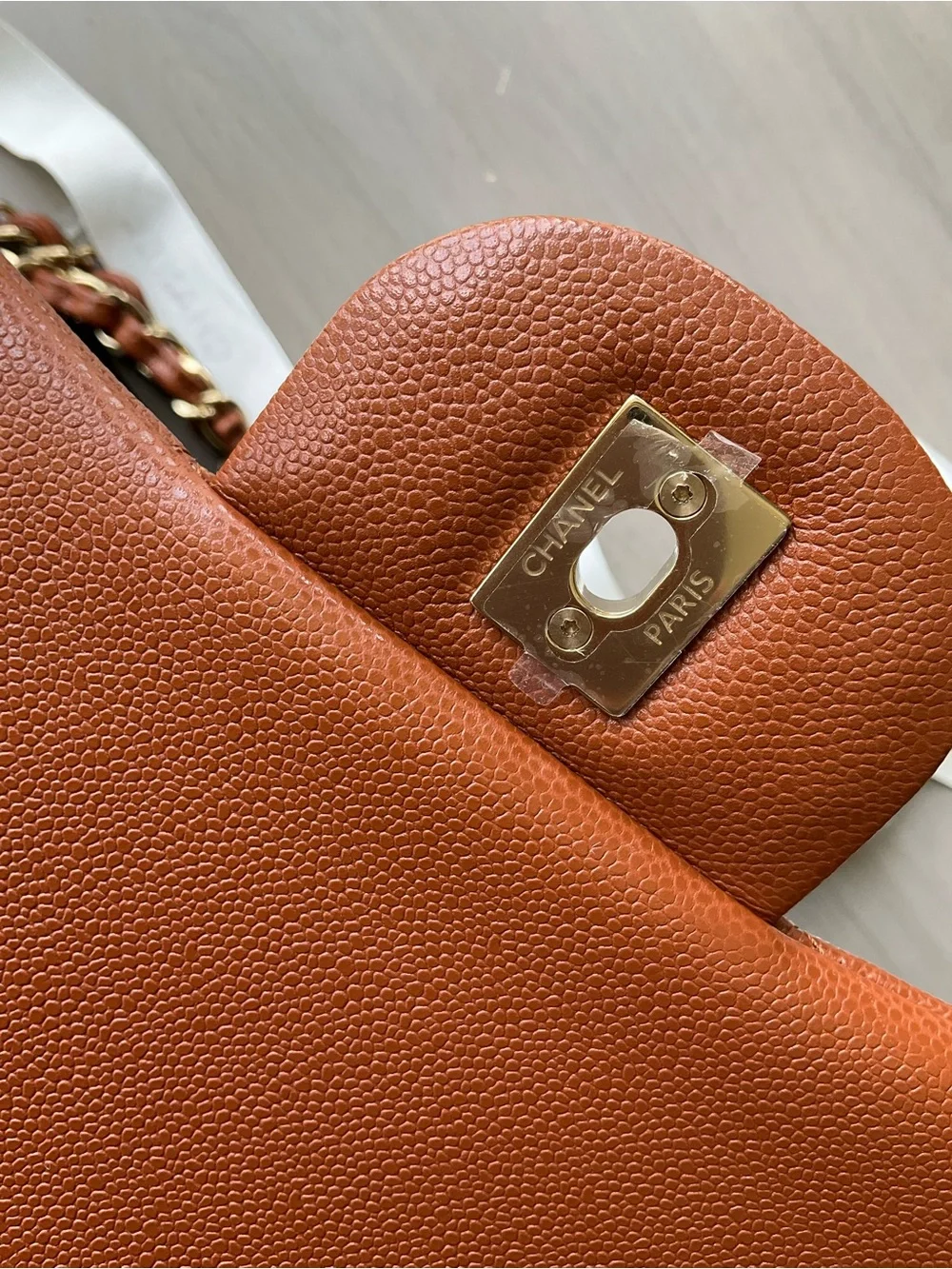 Chanel Brown Caviar Jumbo Flap